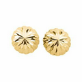 14K Yellow Gold Half Ball Earrings